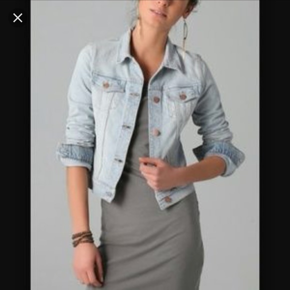 cropped fitted jean jacket
